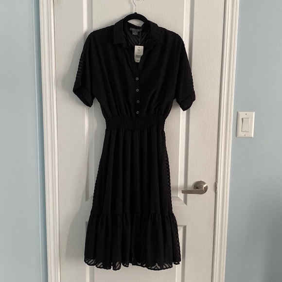 Calf Length Black Dress - Picture 1 of 3